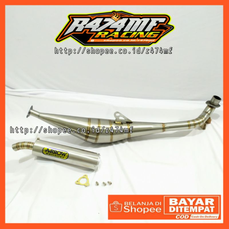 Knalpot Fizr Fiz r F1zr FizR Force1 Arrow Model Samping Stainless