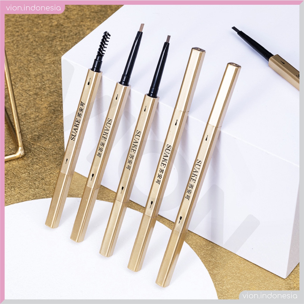 SOAKE Gold Double Head Eyebrow Long Lasting Waterproof Pensil Alis Emas Tahan Lama Original SK005