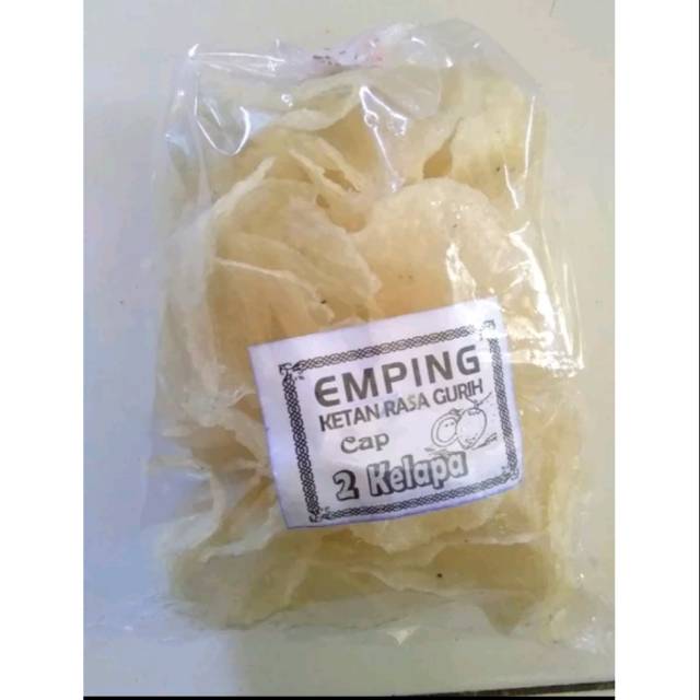 

Emping ketan rasa gurih cap 2 kelapa