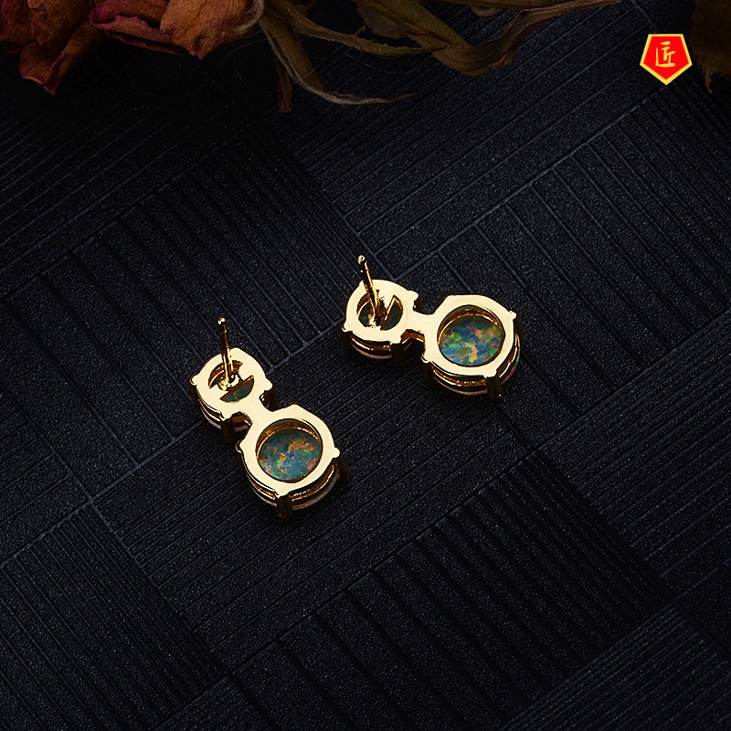 [Ready Stock]Elegant Classic Opal Earrings