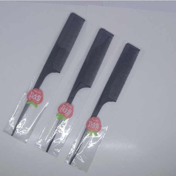 Isi 2 pcs - Set Sisir Hitam -- AC 306 -- Gagang Plastik - Peralatan Untuk menyisir dan merapikan rambut - Alat Salon kecantikan dan perawatan rambut wajah badan - potong rambut - kamar mandi kamar tidur rumah tangga