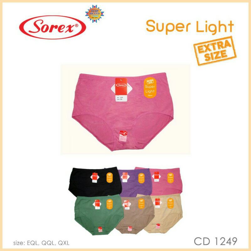 CD Sorex 1249 Jumbo Super Light Big Size Wanita Dewasa | Celana Dalam Permpuan Underwear Pakaian Dalam | SGuna Eceran Satuan