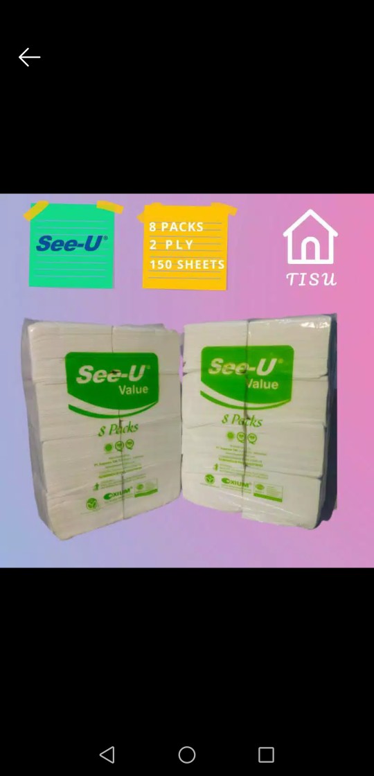 Tisu See-u Pop-up Tissue 8 In 1