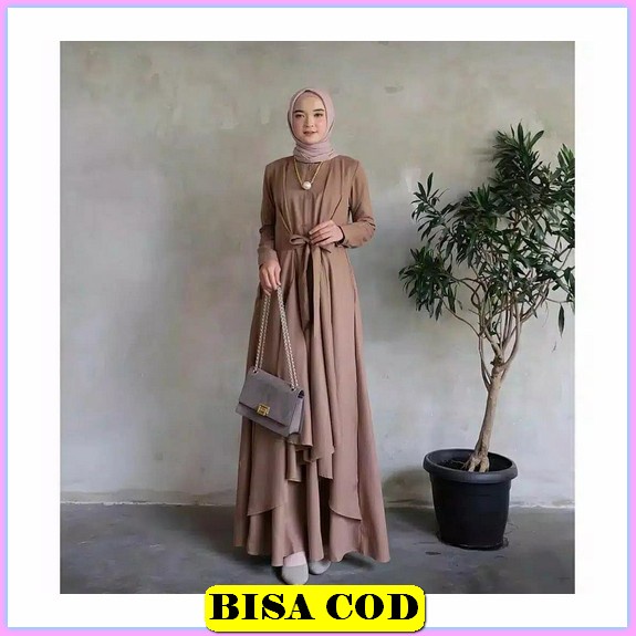 Gamis Remaja Dress Butik Tanggung Syari Hits I5F9 Ceruty Terlaris Lebaran Muslim Termewah Modern Promo Terbaik Elegan Casual Terkini Cewek Vintage Floral Terbaru 2022 Korean Style Dewasa Kekinian Panjang Big Size Putih B Baju Gamis Syari Wanita Muslim Alu