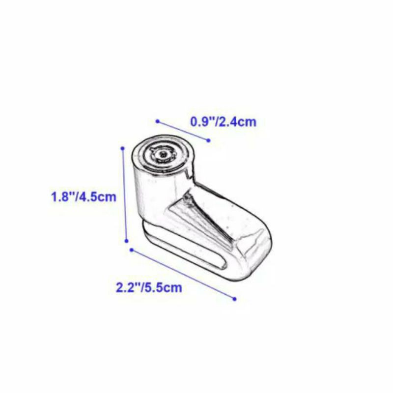 Kunci Gembok Rem Cakram Disc Sepeda Disc Motor Skuter Anti Maling