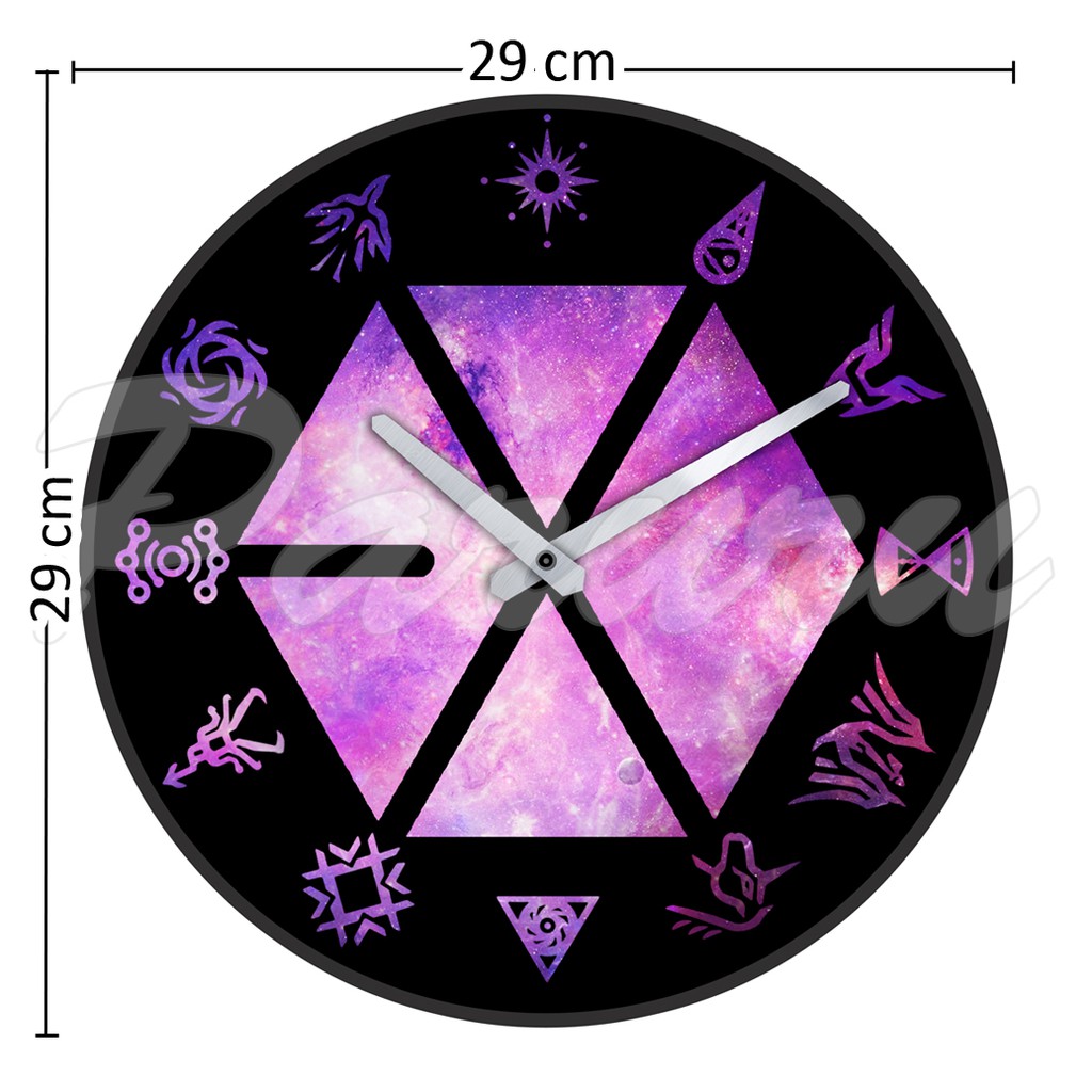 Jam dinding EXO - kode logo galaxy