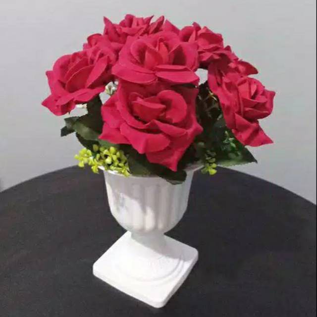 PB28 Bunga Mawar/  Bunga Mawar Plastik / Pot / Bunga Plastik / Bunga Hias / Bunga Artificial / Bunga