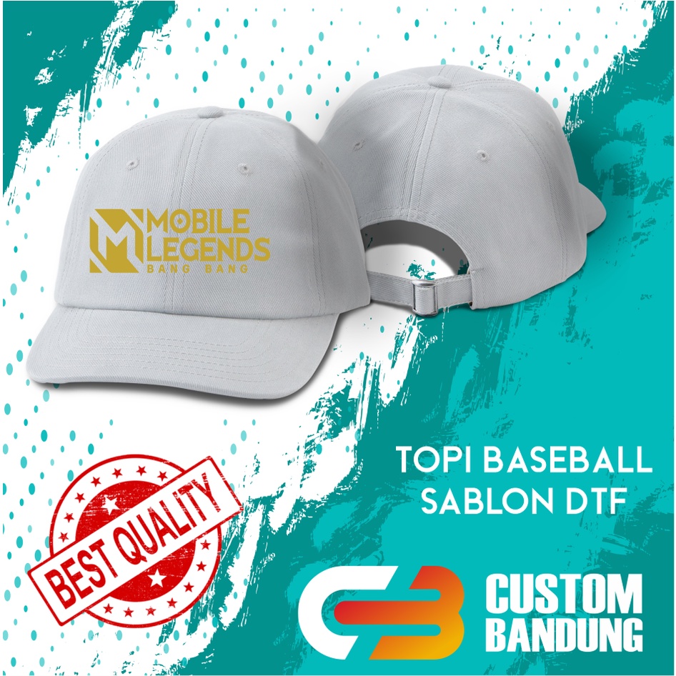 Topi Baseball MOBILE LEGEND 2 Pria Wanita Topi Cap Bisa Tulis Nama Bisa COD Original High Premium Quality