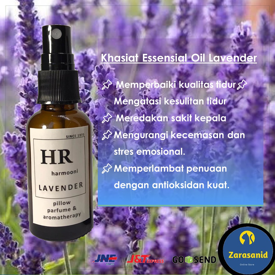 Aromatherapy Parfum Bantal Sprei Mengandung Essensial Oil LAVENDER Praktis Tinggal Semprot isi 30 ml