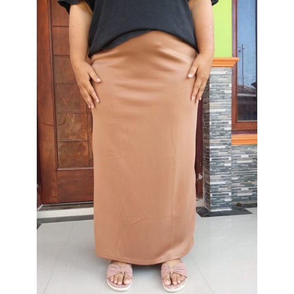 ROK SPAN SCUBA JUMBO PANJANG / ROK KERJA WANITA / ROK SPAN PREMIUM