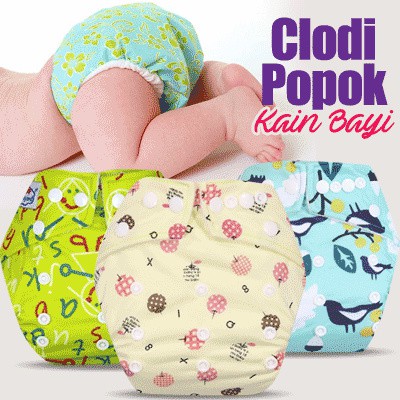 Popok Clodi IMPORT Popok cuci ulang bayi, popok bayi polos motif,popok kain insert, popok kain murah