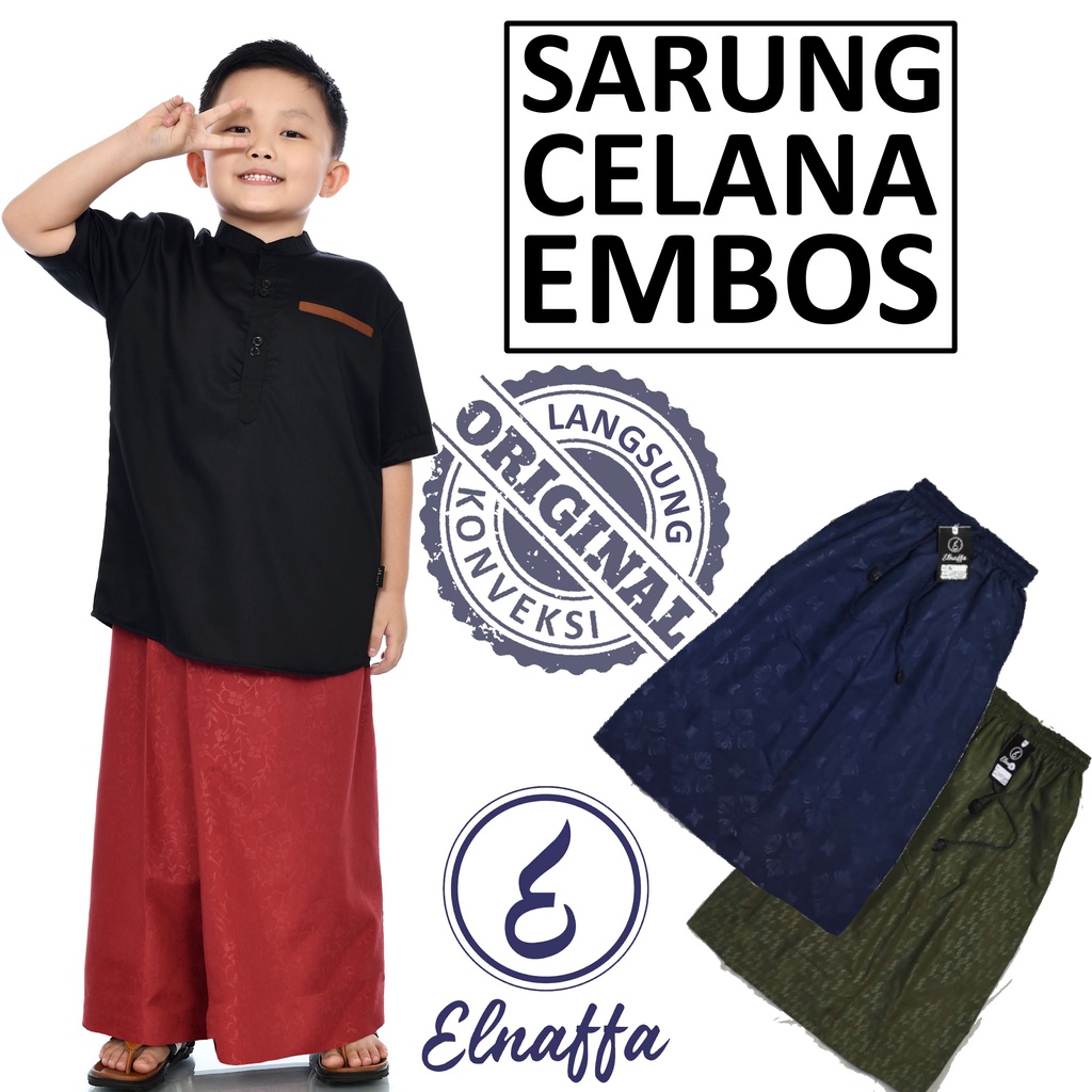 EL-NAFFA Sarung Celana Anak.Sarung instan Abak.Sarung Anak Anak Usia 4-11th (BISA COD) SCE