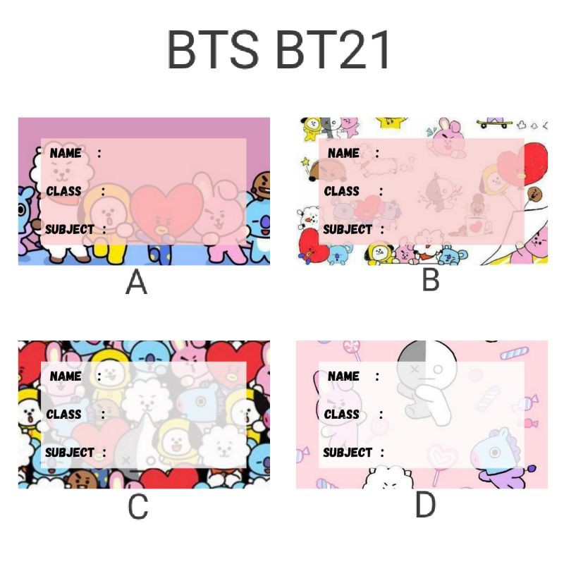 

Sticker back to school/sticker label nama termurah BTS isi 33 pcs