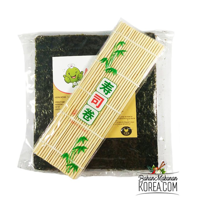 

Paket Nori Manjun Halal 50 Lembar + Sushi Mat Putih 24 x 24 cm