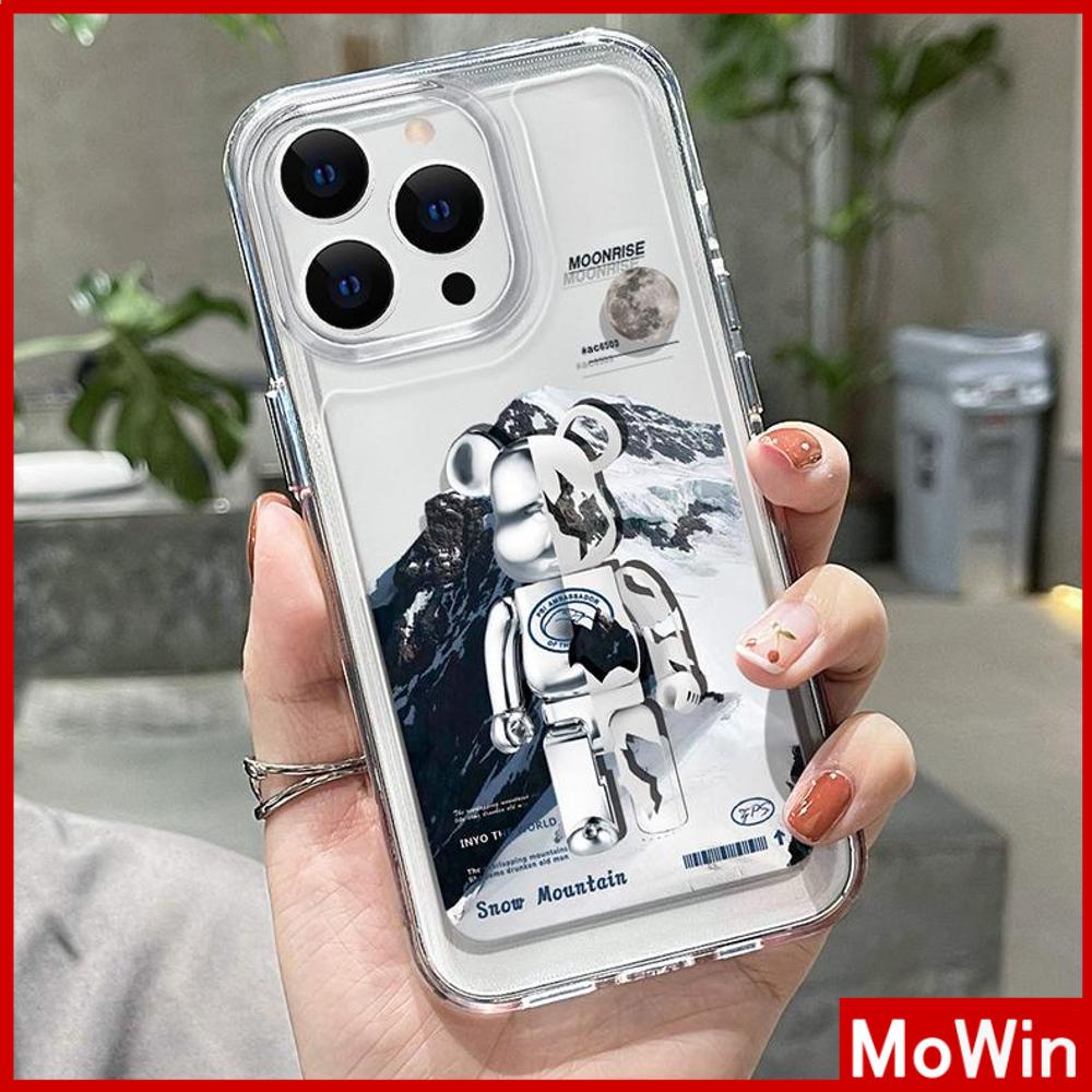 iPhone Case HD Acrylic Hard Case High Clear Metal Button Protection Camera Shockproof Iceberg Bear Compatible with iPhone 14 Pro Max 14 Plus 13 Pro Max 12 Pro Max 11 XR 7Plus