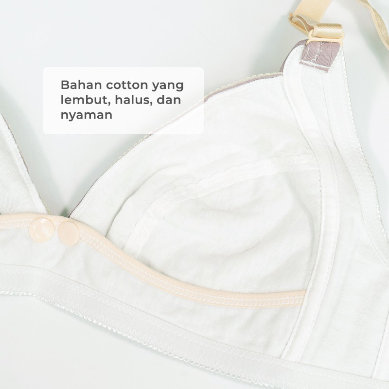 MOOIMOM Basic Bra Hamil &amp; Menyusui Bukaan Depan Lace Front Buckle