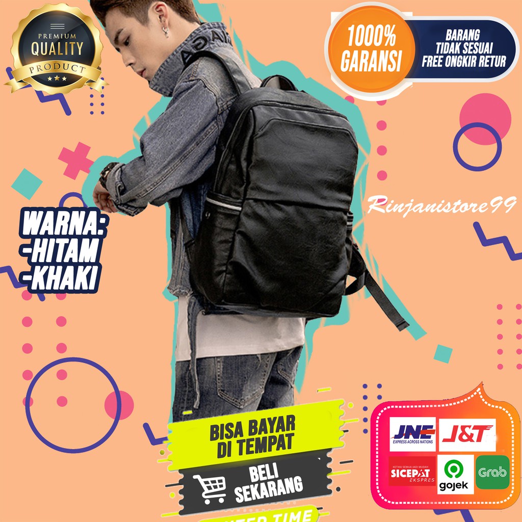 Tas Ransel Pria Kulit / Tas Pria Kulit / Ransel Backpack Pria Original Branded F68
