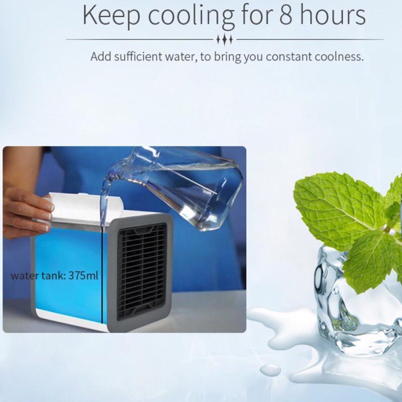 Taffware HUMI Kipas Cooler Mini Arctic Air Conditioner 8W - Blue