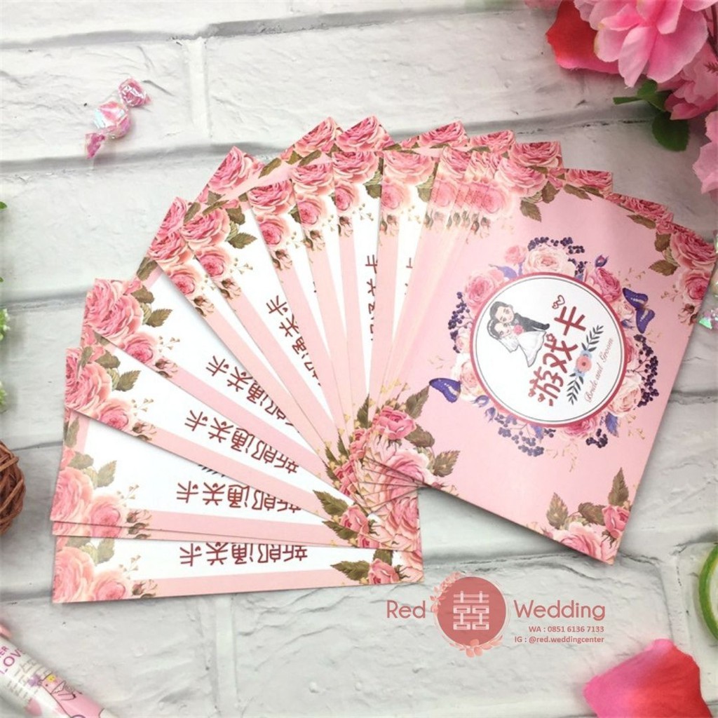 Full Set Wedding Game Card MANDARIN Permainan Lengkap Pernikahan Lucu Kreatif Pengantin Groom Bride