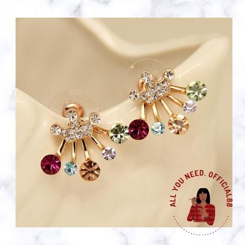 ✿AYN✿ Anting Tindik Mini Wanita RAINBOW FA88 Korea Fashion Women Earring Giwang Aksesoris Perhiasan Cewe