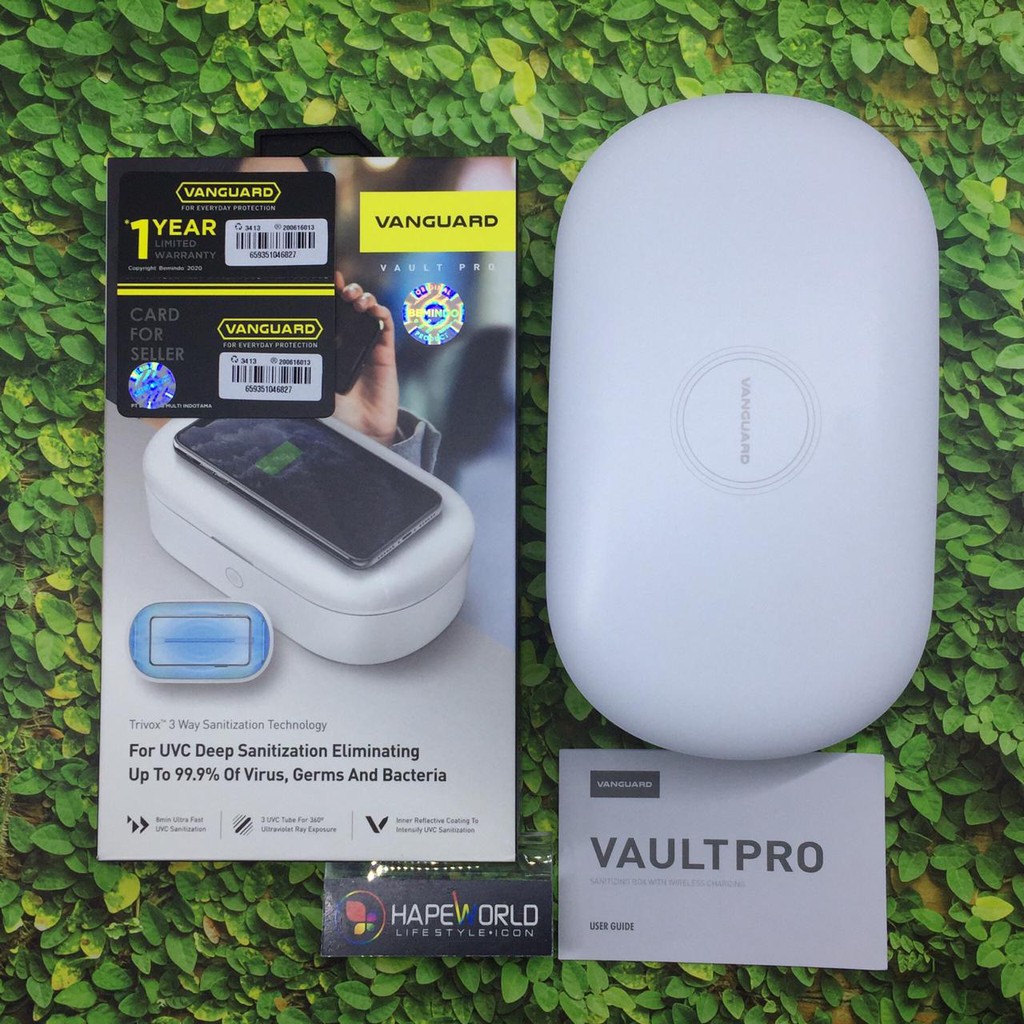 UVC SANITIZER BOX 10W FAST WIRELESS CHARGING VANGUARD VAULT PRO ELIMINATING UP TO 99.9% OF VIRUS