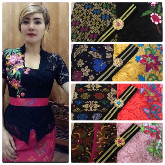 Set kebaya jadi bordir bunga