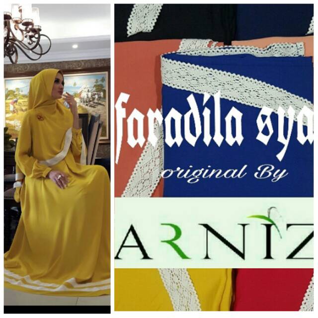 Gamis syari faradila syari by arniz collection original redy sz M only