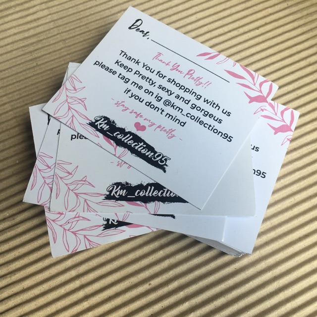 

Thanks Card Costum [isi 50pcs]