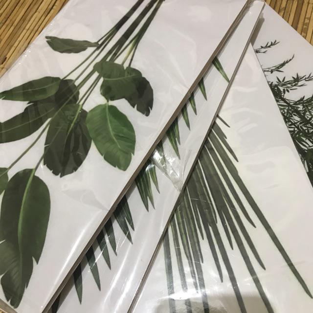 Media Hiasan Dinding Poster Kayu Leaf Dekorasi Rumah 15x30 Lf 22