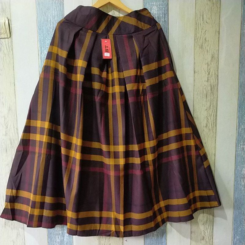 ROK FLANEL IMPORT PANJANG/ROK KOTAK FLANEL PANJANG/ROK FLANEL IMPORT MURAH/ROK SEMIWOL-Pict 14
