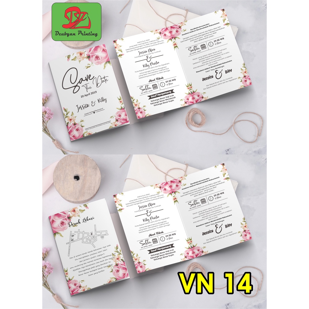 UNDANGAN PERNIKAHAN  VINTAGE  (foto)  Tanpa Minimal Order*  elegan, Murah, Proses  satu hari jadi, Tebal, Banyak Gratisnya-14