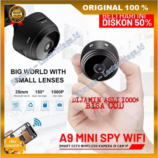 [BISA COD] SPY CAMERA A9 WIFI KAMERA ORIGINAL