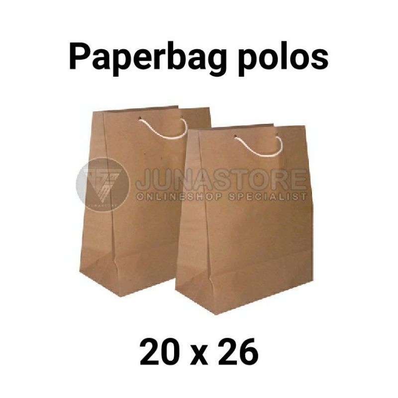 

PAPER BAG COKLAT POLOS 20 x 26