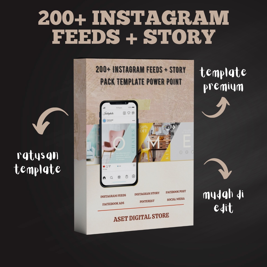 200+ INSTAGRAM FEEDS + STORY PACK PREMIUM POWER POINT | INSTAGRAM TEMPLATE