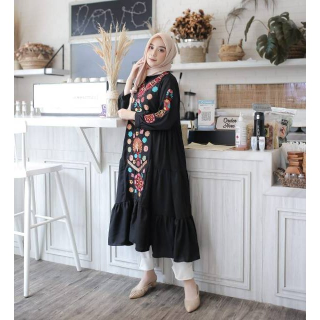 PAKAIAN MUSLIM WANITA - MARHABA MINI DRESS - DRESS WANITA - PAKAIAN TERLARIS