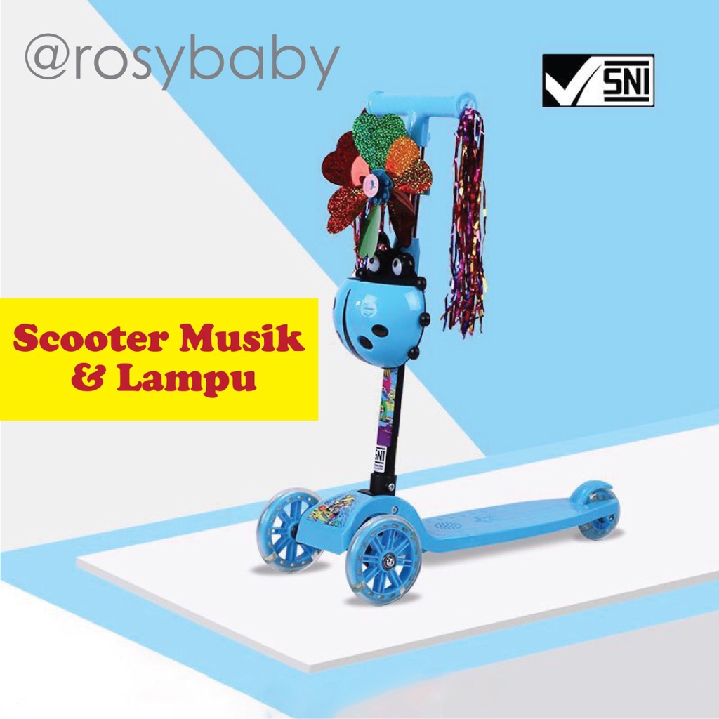 SCOOTER OTOPED ANAK RODA 3 PACIFIC EXOTIC ET HB 005 Skuter Lampu &amp; Musik pacific SEKUTER ANAK ANAK SCOOTER, SKUTER, OTOPED, OTOPET, SEKUTER