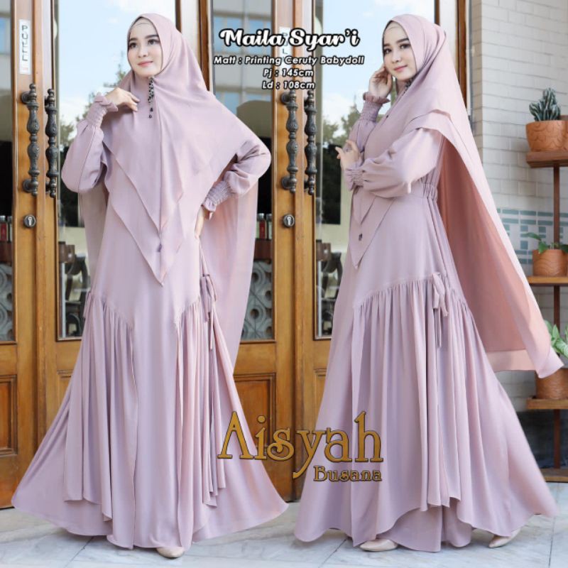 Gamis syari Babydoll premium