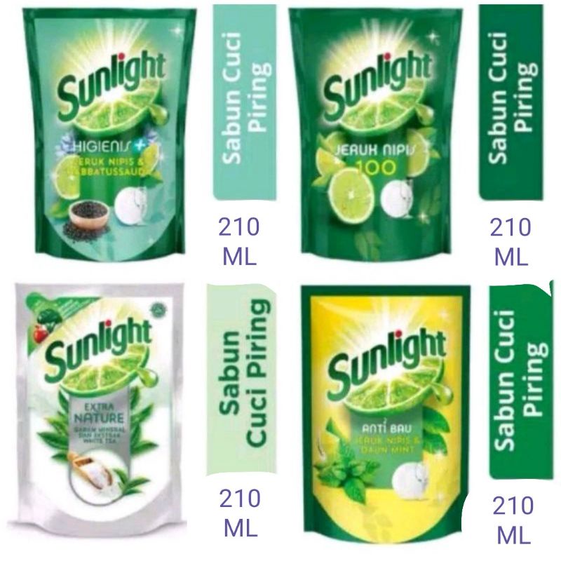 Sunlight 210 ML All Variant / Sunligt 210ml / Lime / Mint / Habbatusauda