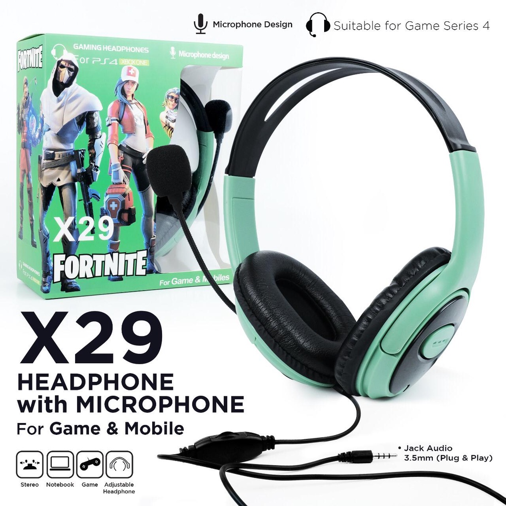 Hot Deals Handset Gaming Wired + Mic Stereo Bass Hp Computer Laptop Earphone Handsfree