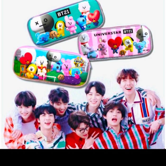 

Wow Kotak Pensil Bahan Bts Korean Bt 21 Diskon