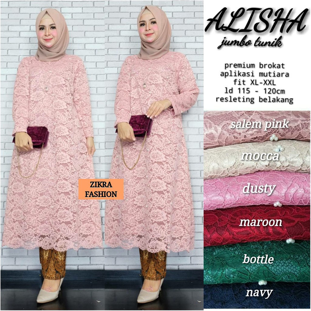 Alisha Jumbo Tunik | Brokat Ld 115-120cm | Tunik Jumbo