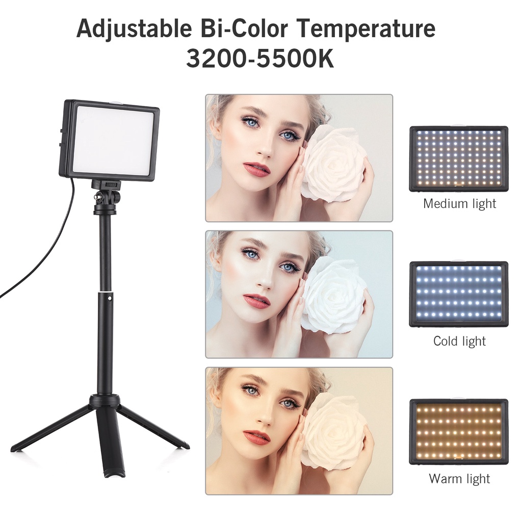 Studio Lighting 15W Multi Warna Set Plus Tripod sudah termasuk tripod Multi color SLF Lampu Kamera Studio LED Portable Flat Panel Fill Light 15W LPL-01 Ring Light Dual Color Portable Fill Light Set Photo Studio Desktop Portable Beauty Video Conference