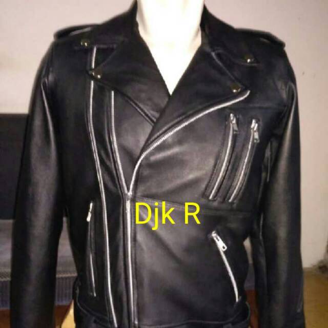 Jaket kulit asli jaket kulit asli domba jaket kulit pria jaket kulit ramones harley