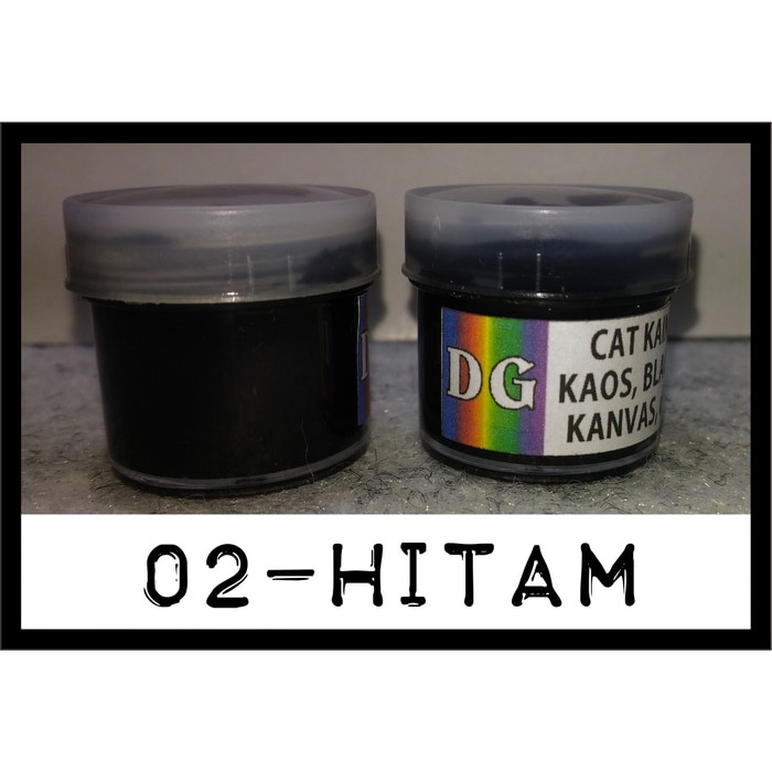Warna HITAM Cat Tekstil utk lukis mewarnai di kaos tas Warna HITAM Cat Tekstil utk lukis mewarnai di kaos tas
