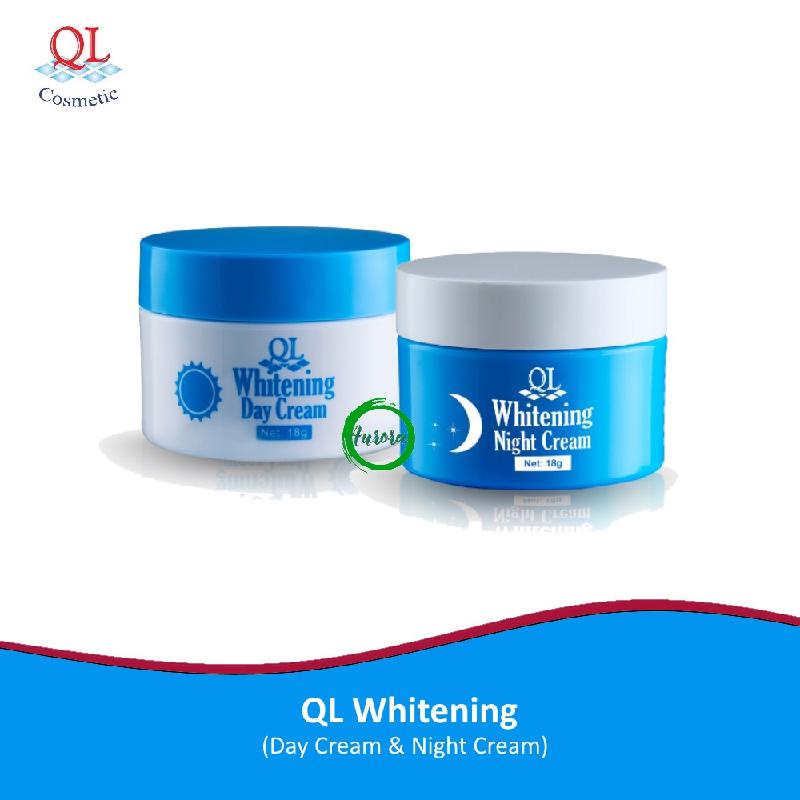 Glowing & Putih Dalam 10 Hari Ql Cosmetic Cream Wajah Pemutih Whitening Siang Dan Malam [18 g] BPOM 