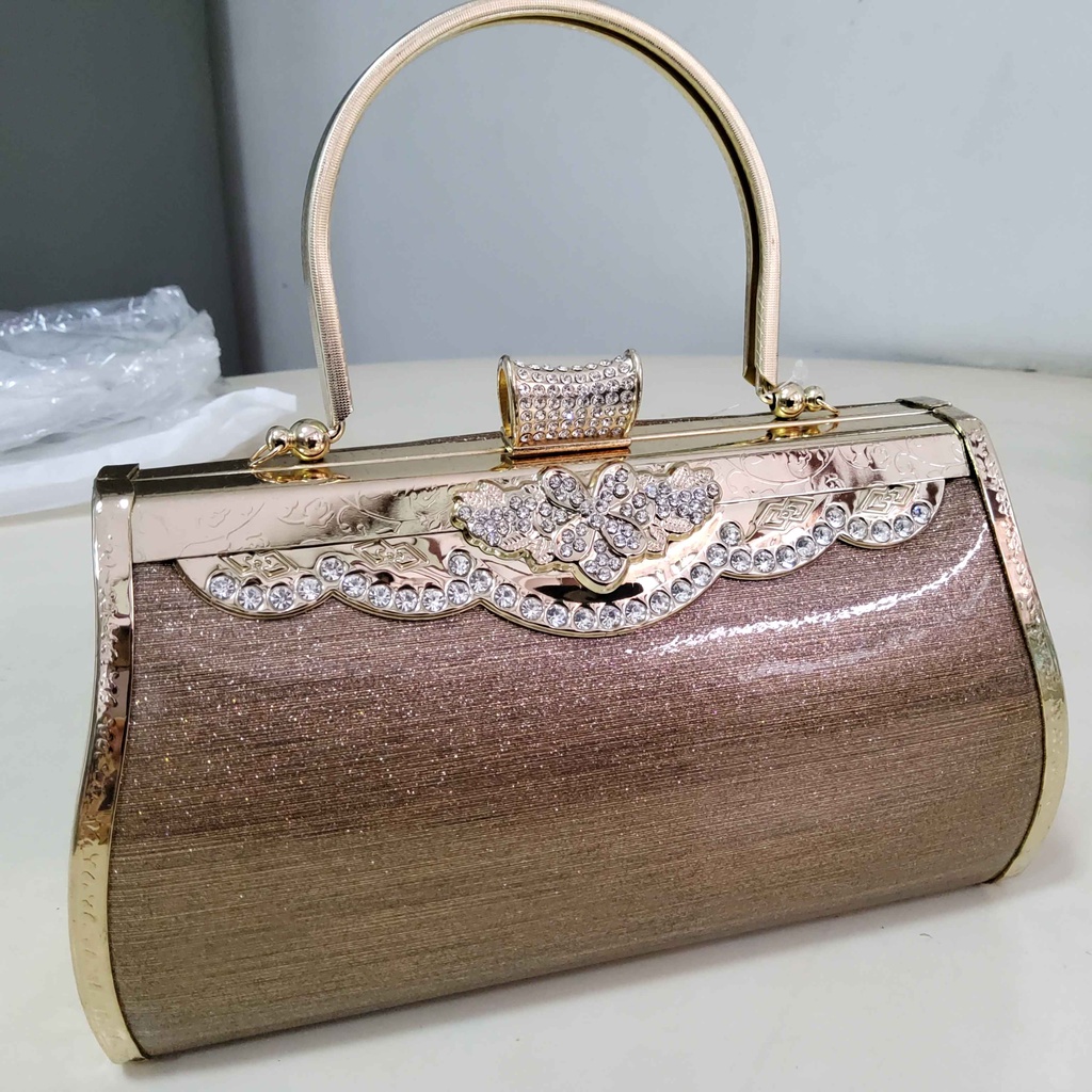 Tas Pesta Farnell Kondangan Clutch Import Cantik BESAR Kilap Glitter 2854 / 2861