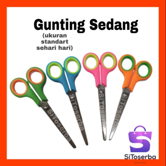 GUNTING KERTAS SERBAGUNA UKURAN SEDANG STAINLESS PAPER CUT