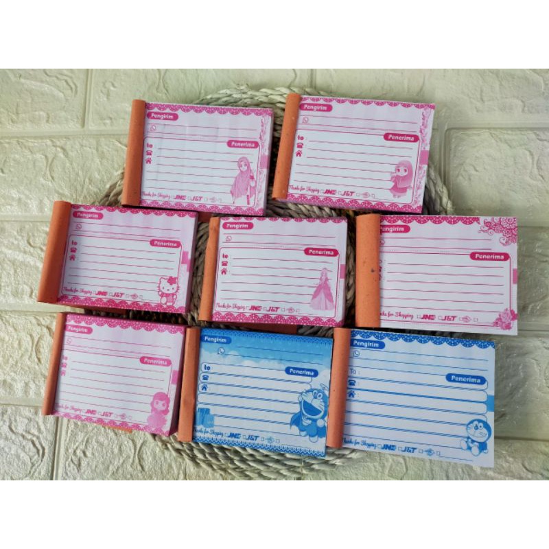 

Label Pengiriman Olshop isi 100pcs Shipping Label Alamat Nota Alamat Pengiriman Karakter Doraemon Hello kitty Termurah Label Online shop