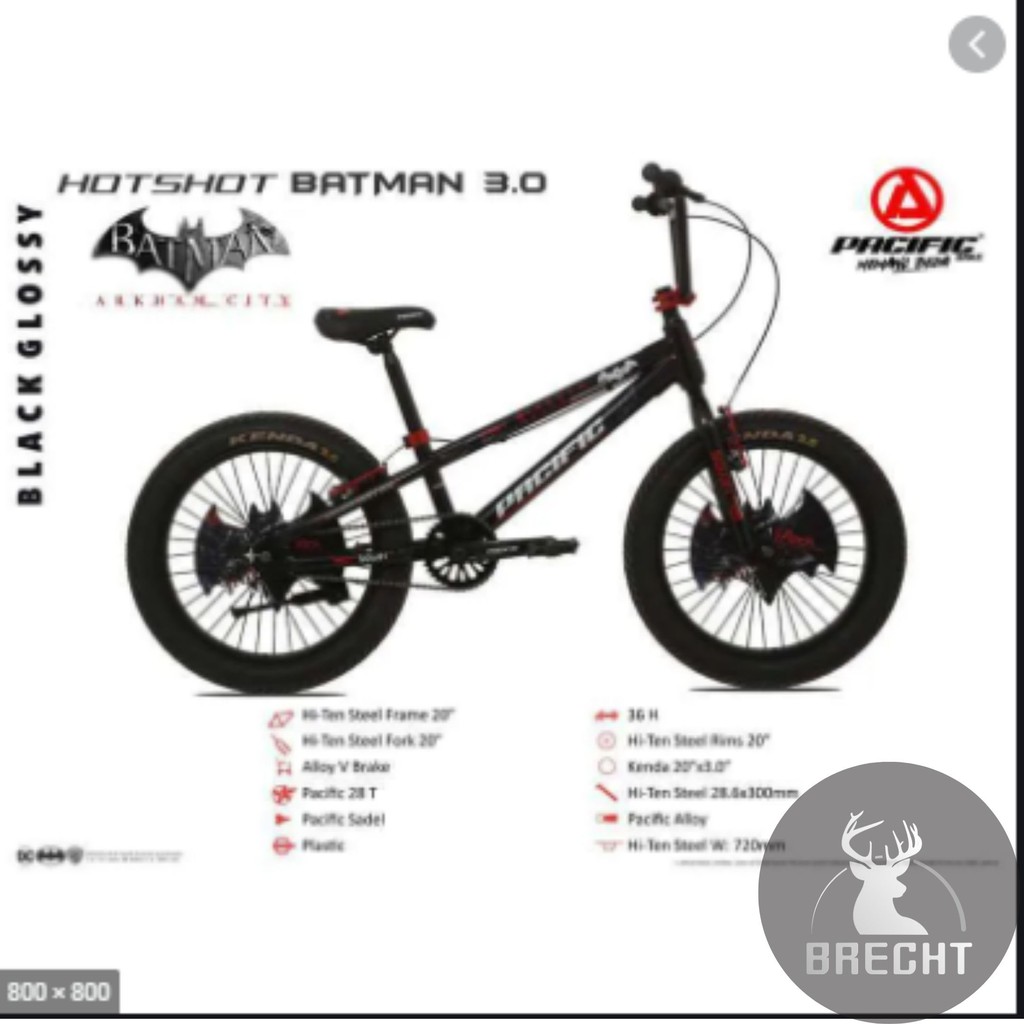 Sepeda Anak Dan Remaja BMX Bike by Pacific 20" Hotshot Batman