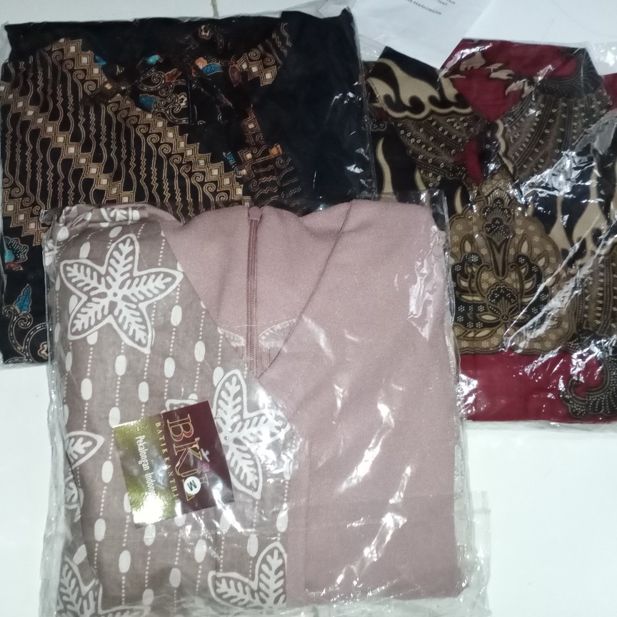 Tey-17 Batik Wanita Asj Sa Hrb026 Kenongo Kemeja Tosca Pendek